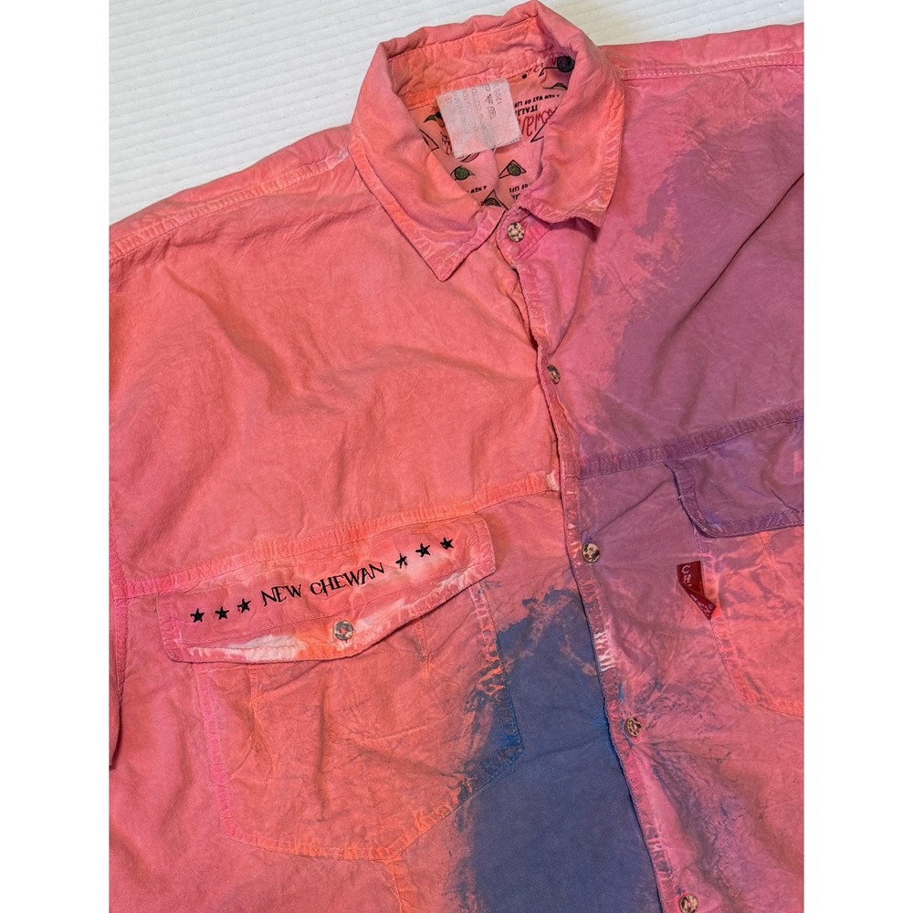 NEW CHEWAN Italia - Men's Vintage Pink Dyed Button Down Shirt - 2X-Large XXL **
